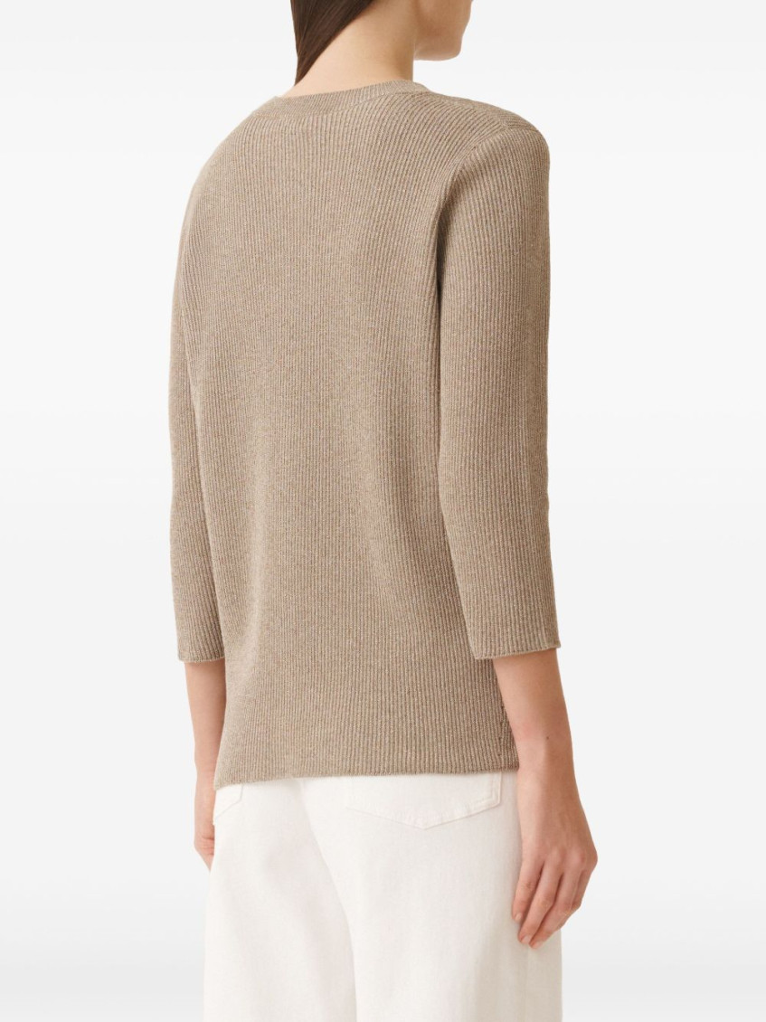 - Cotton Blend Crewneck Sweater