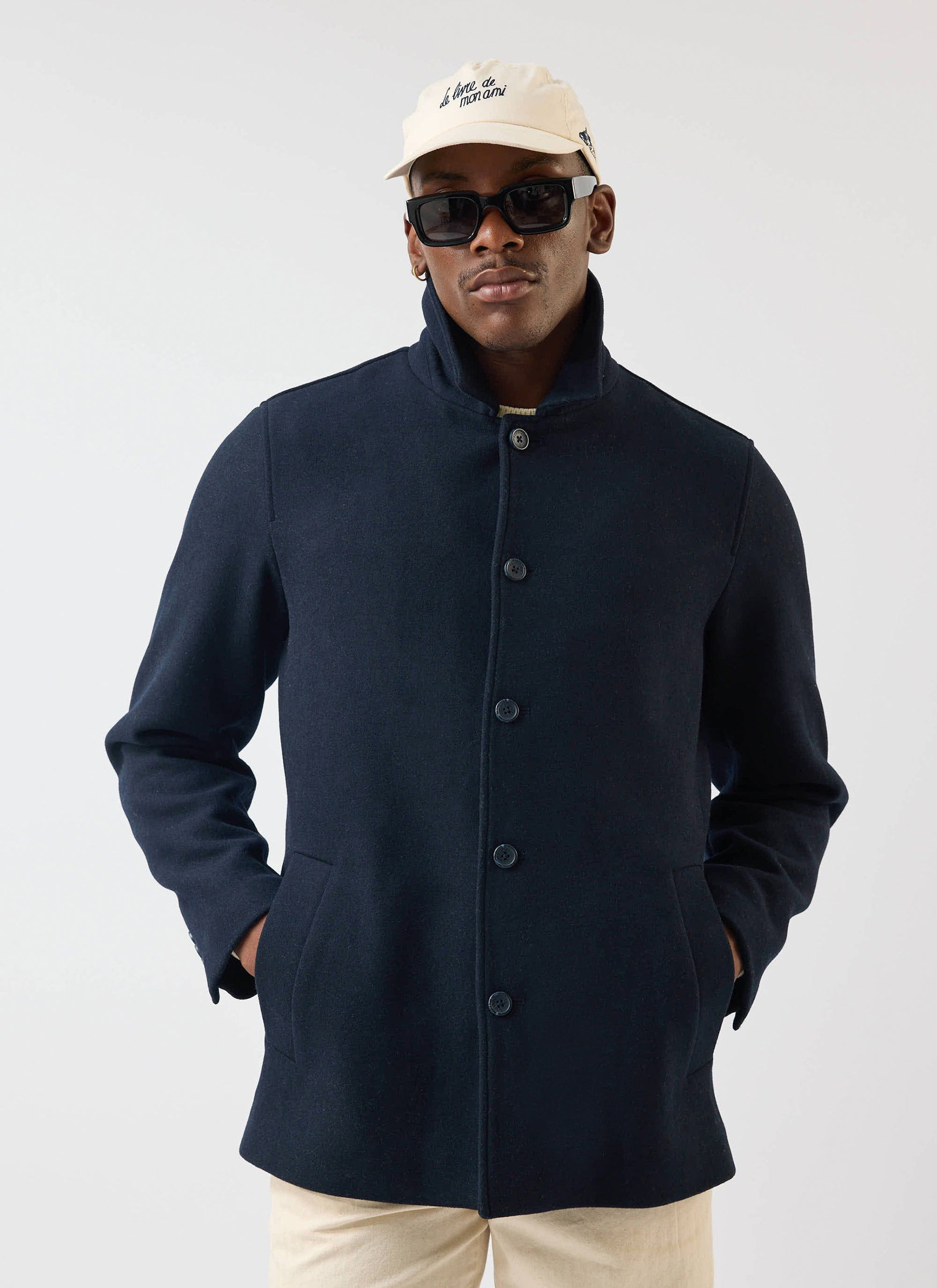 Peacoat Melton Wool Navy
