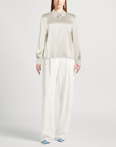 Woman Shirt Light grey Size 8 Acetate, Silk