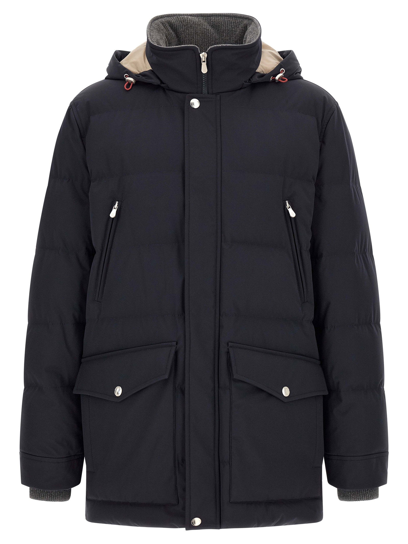 Goose Down Quilted Down Jacket — Black