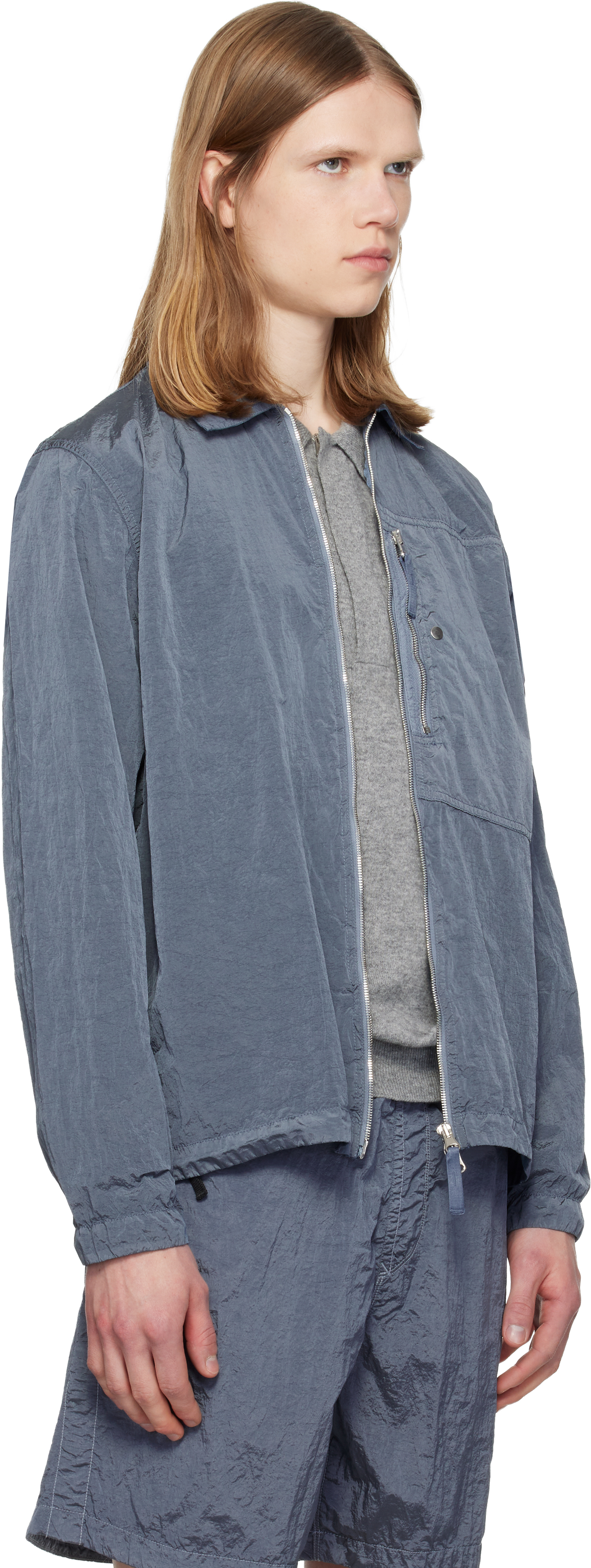 Blue 1200038 Nylon Metal ECONYL Overshirt