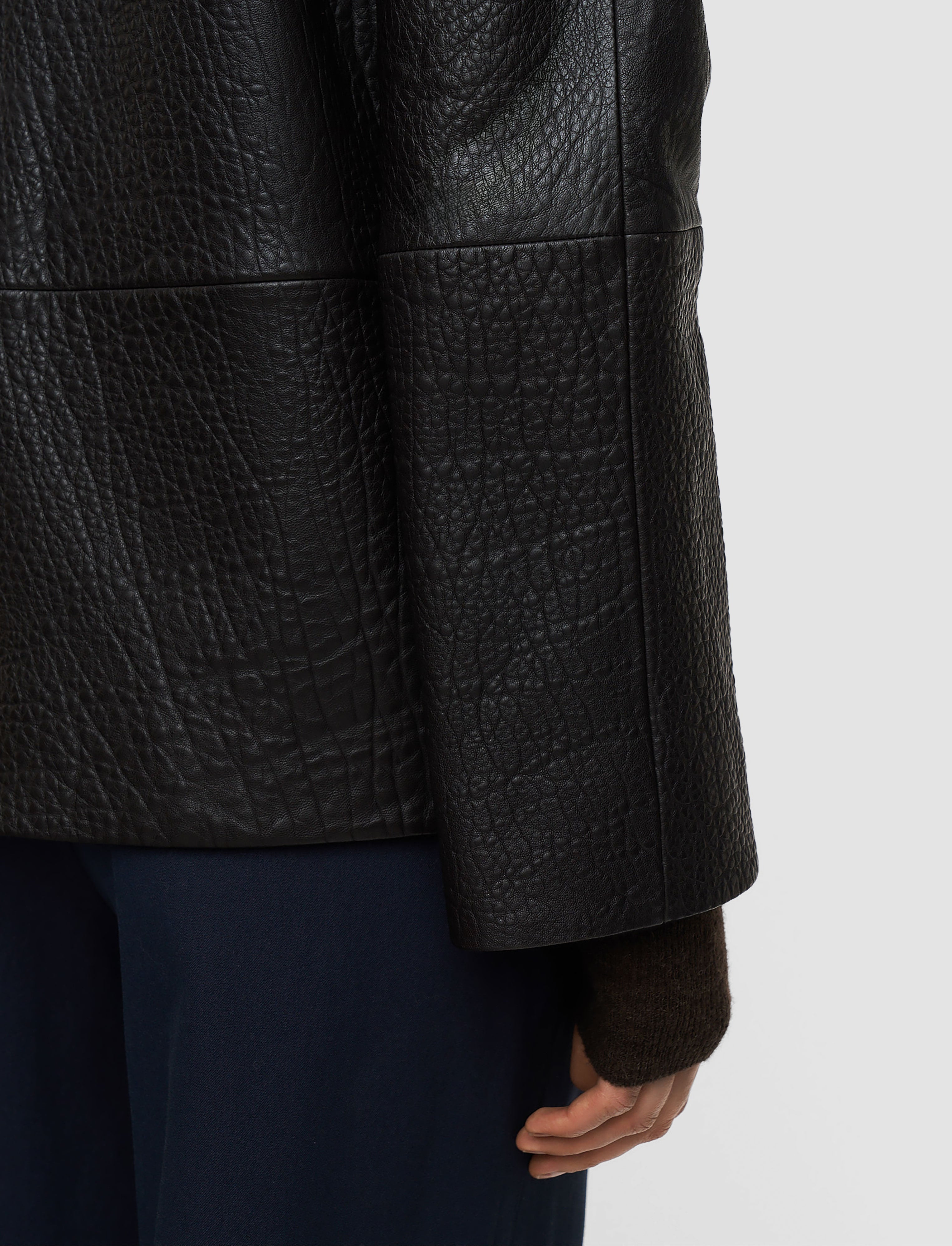 Barbs Pebble Leather Jacket - 38