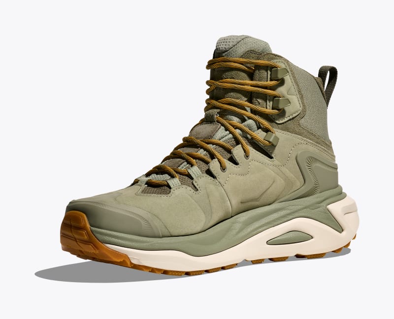 HOKA Men's Kaha 3 GTX Shoes in Sea Moss/Oat Milk