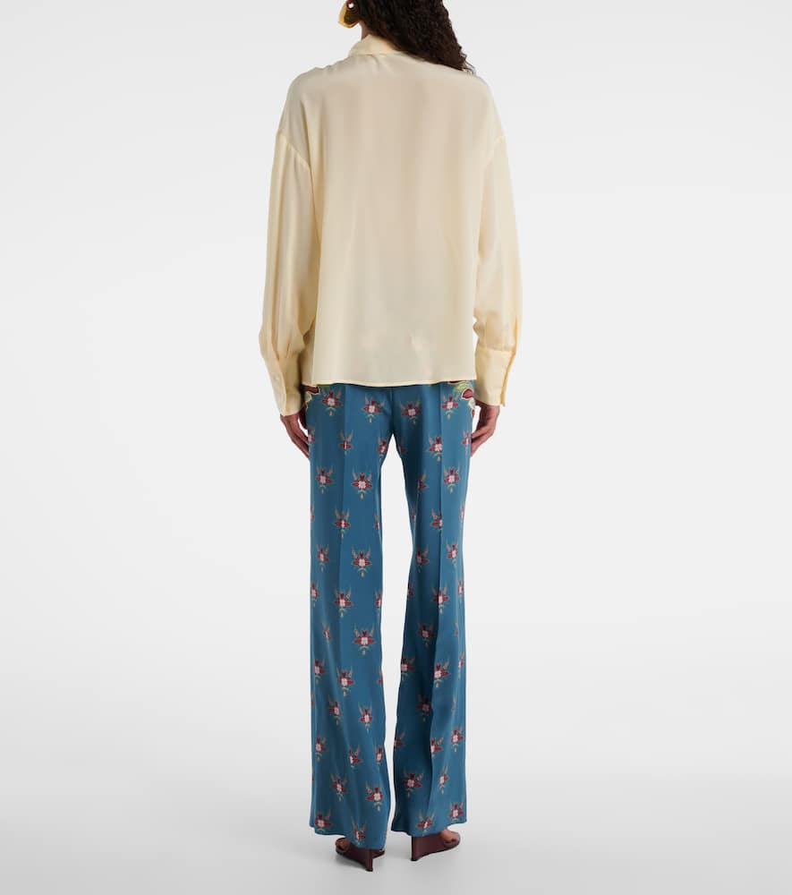 Floral silk blouse