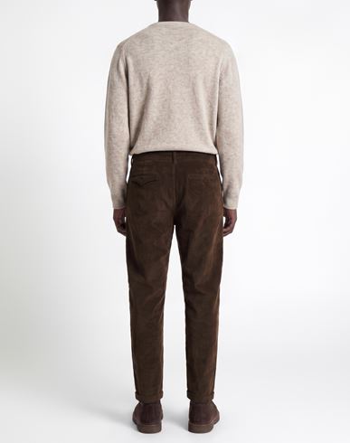 Man Pants Dark brown Size 30 Cotton, Elastane