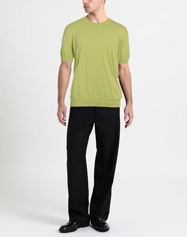 Man Sweater Lime green Size 44 Cotton