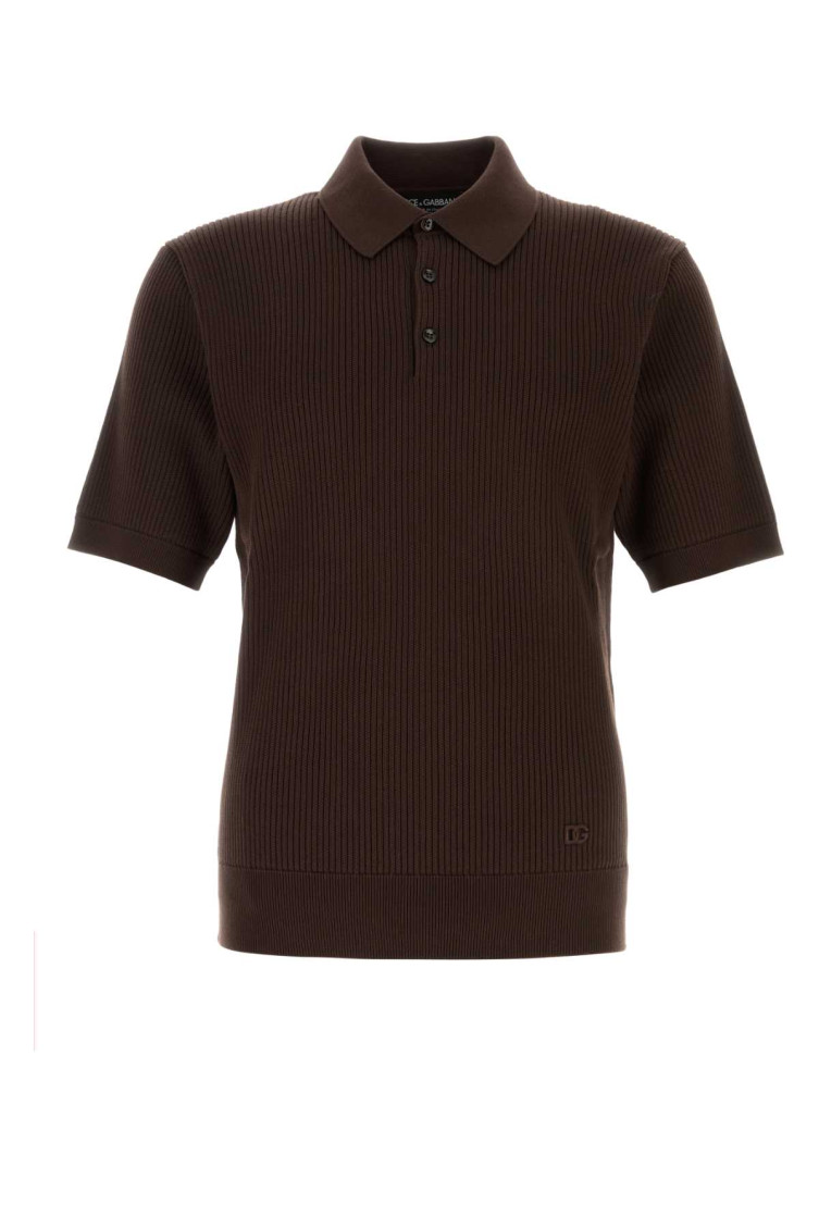 Dolce&Gabbana - short sleeve polo shirt ribbed texture