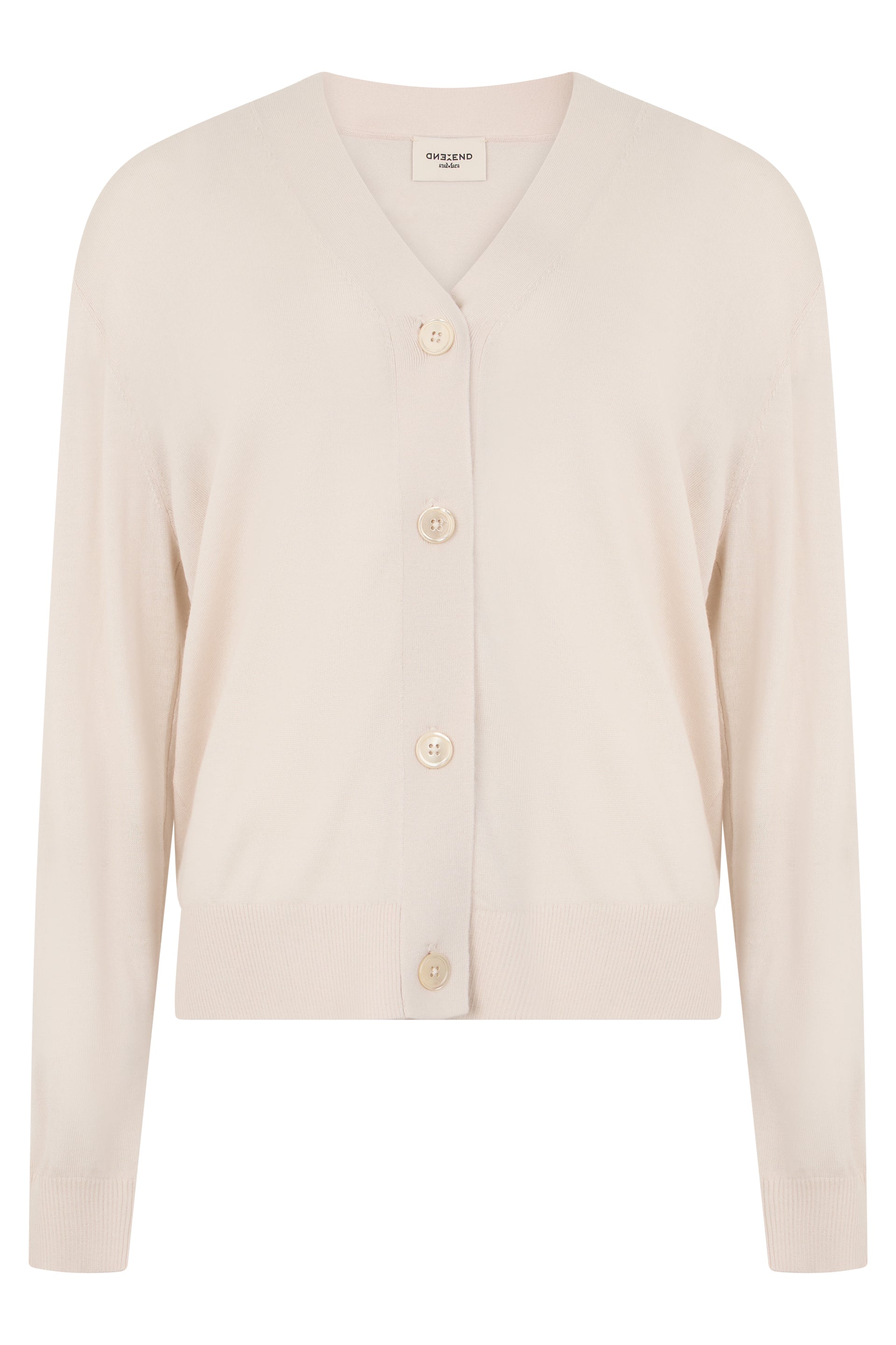 Weekend Cropped Wool-Silk-Cashmere Cardigan with Button Front