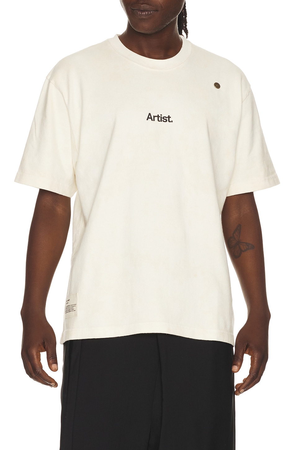 Song for the Mute X Birkenstock The Artist Aged T-shirt in White Dirt Wash - White. M also in L, S, XL/1X