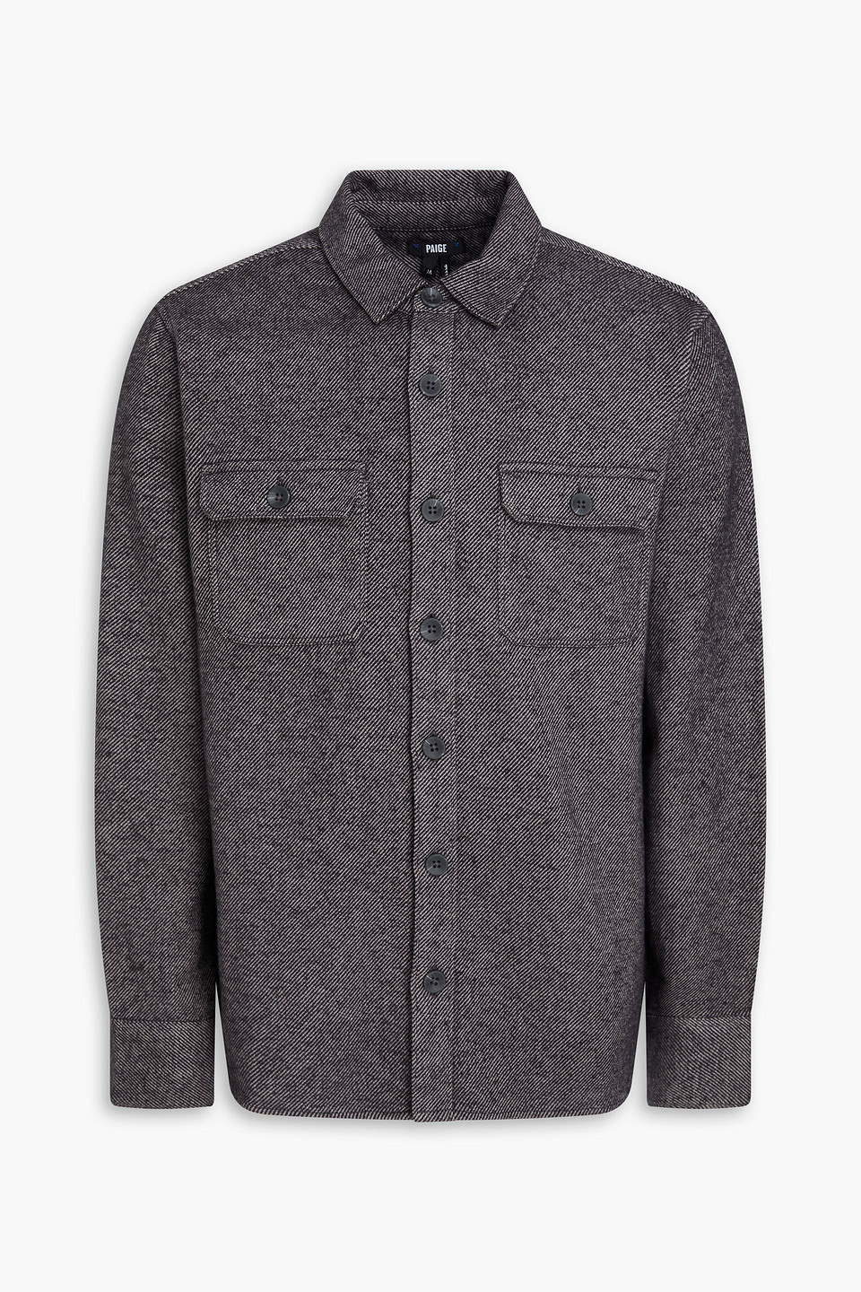 Wilbur cotton-flannel overshirt - Gray - S