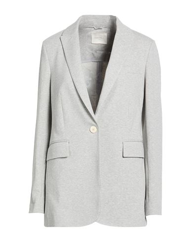 Woman Blazer Light grey Size 10 Cotton, Elastane