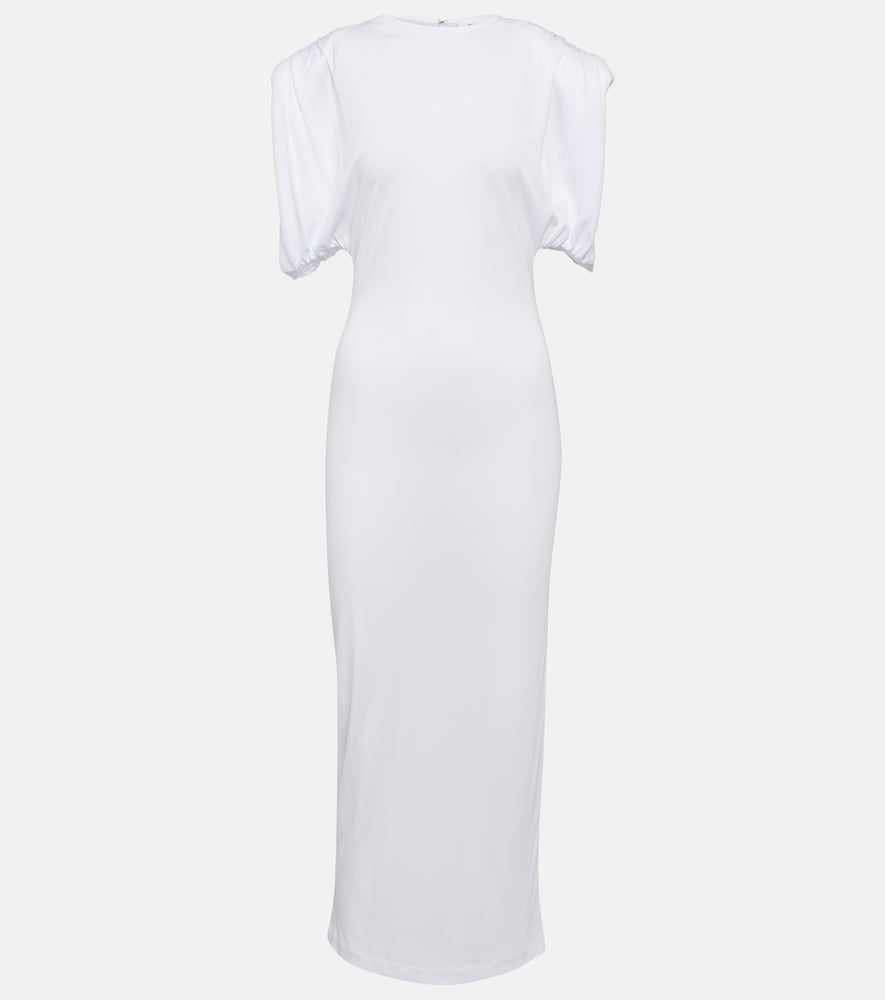 Ruched jersey maxi dress