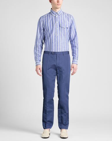 N°14 Savile Row Man Pants Blue Size 34 Cotton, Linen