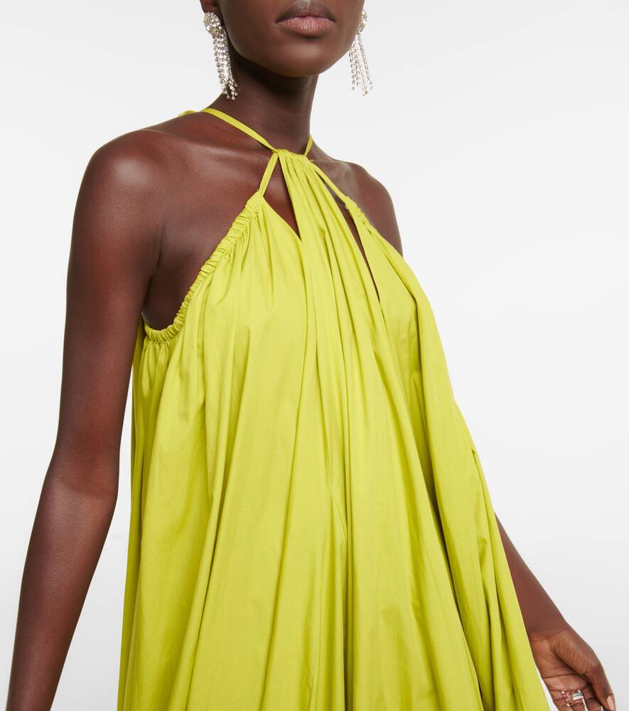 Halterneck cotton gown