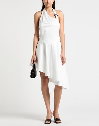 Woman Midi dress White Size 10 Polyester