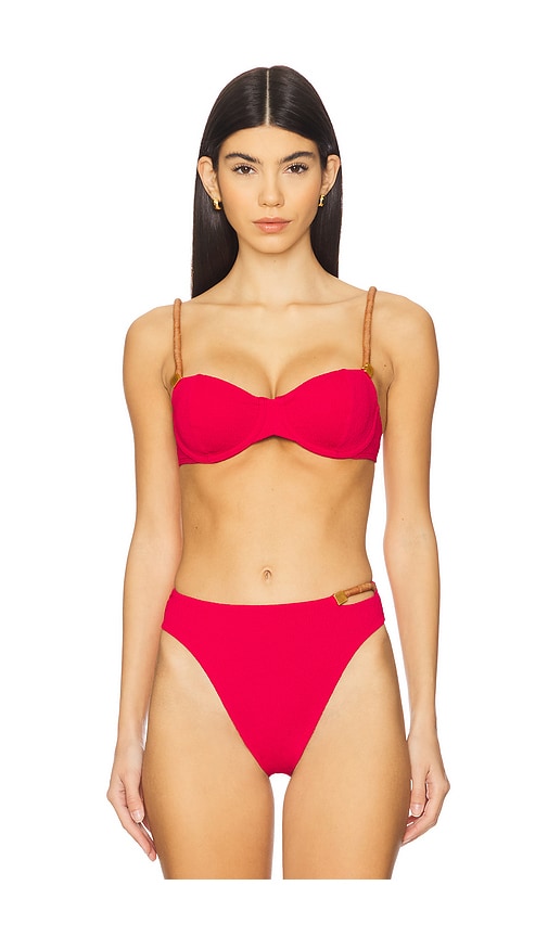 Vix Swimwear Aika Mel Bikini Top in Red. -  S also in
