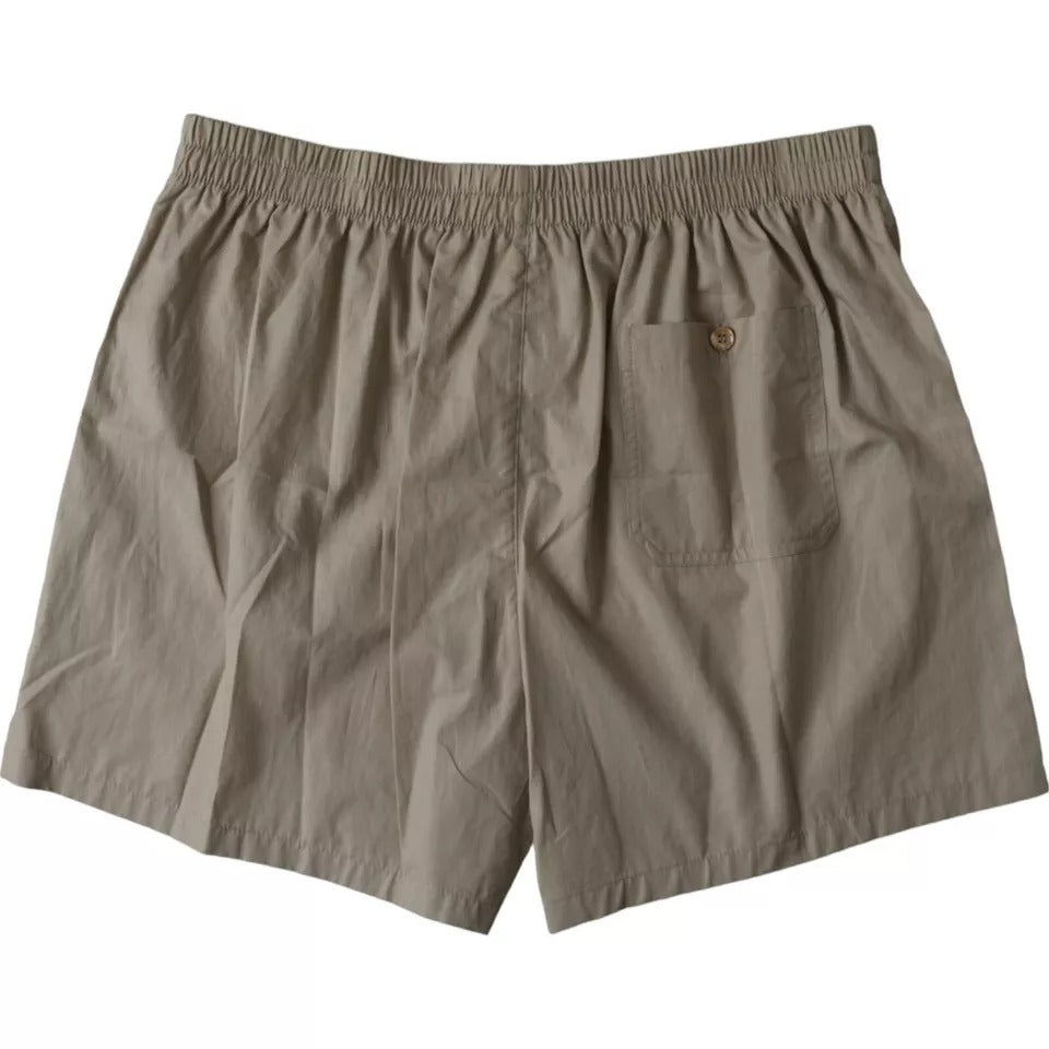 Cotton Boxer Shorts — Brown