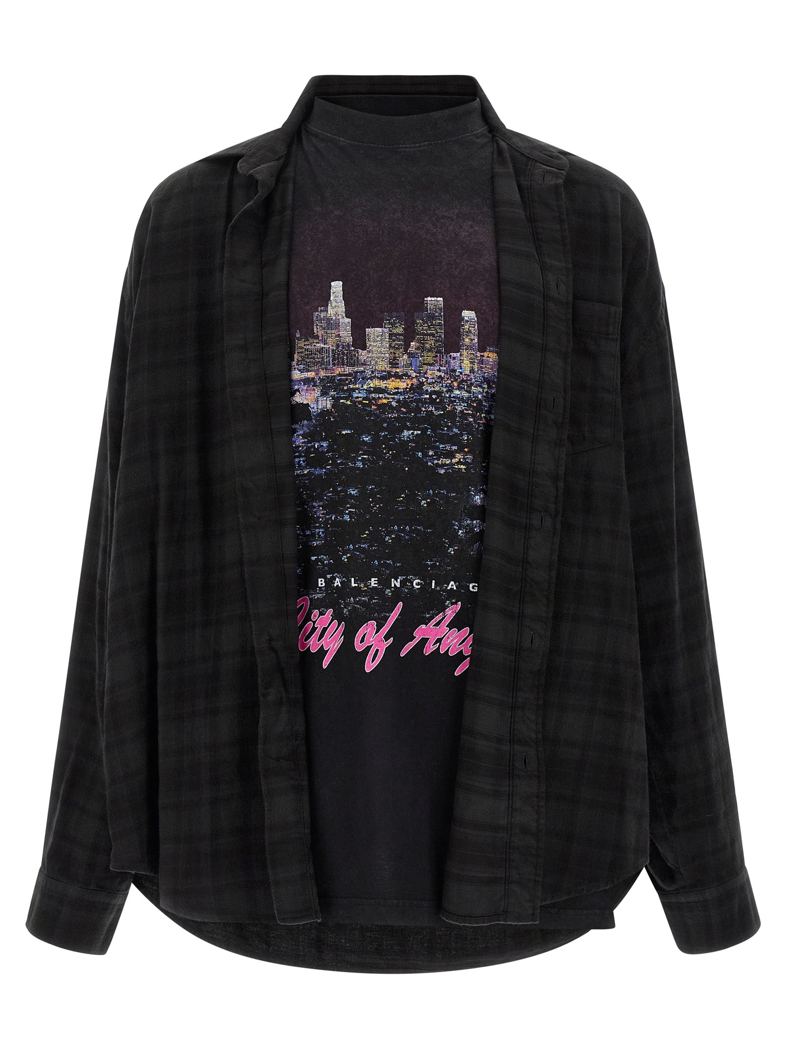 City of Angels Print Shirt — Black
