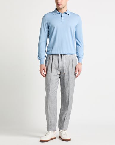 Man Sweater Sky blue Size 44 Virgin Wool, Cashmere