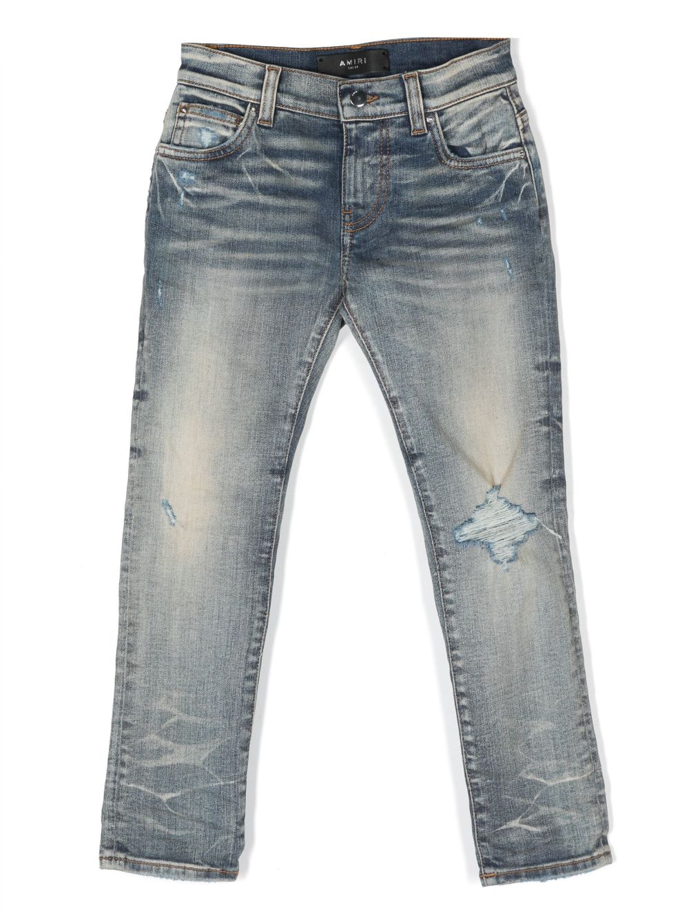 Mid-rise slim-cut jeans - Blue
