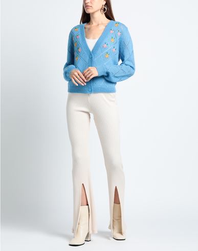 Woman Cardigan Azure Size S Nylon, Mohair wool, Wool