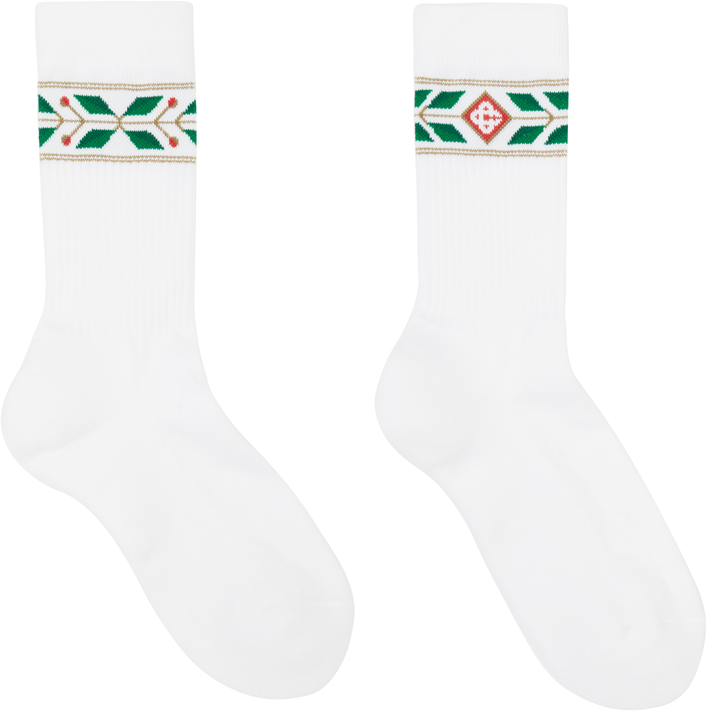 Casablanca White Laurel Sport Socks