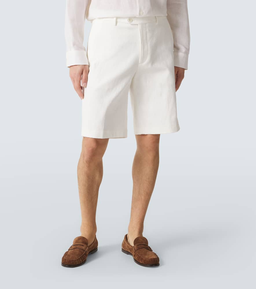 Cotton-blend Bermuda shorts