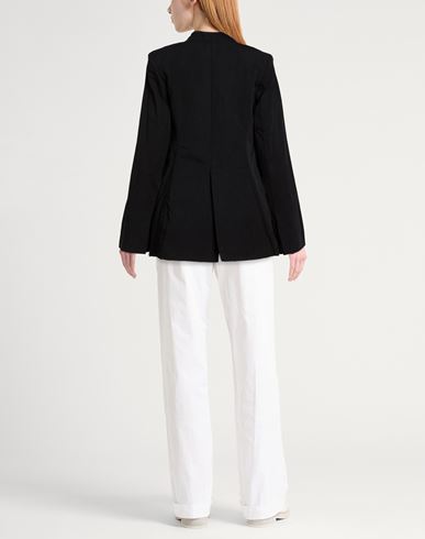 Woman Jacket Black Size 4 Cotton, Linen