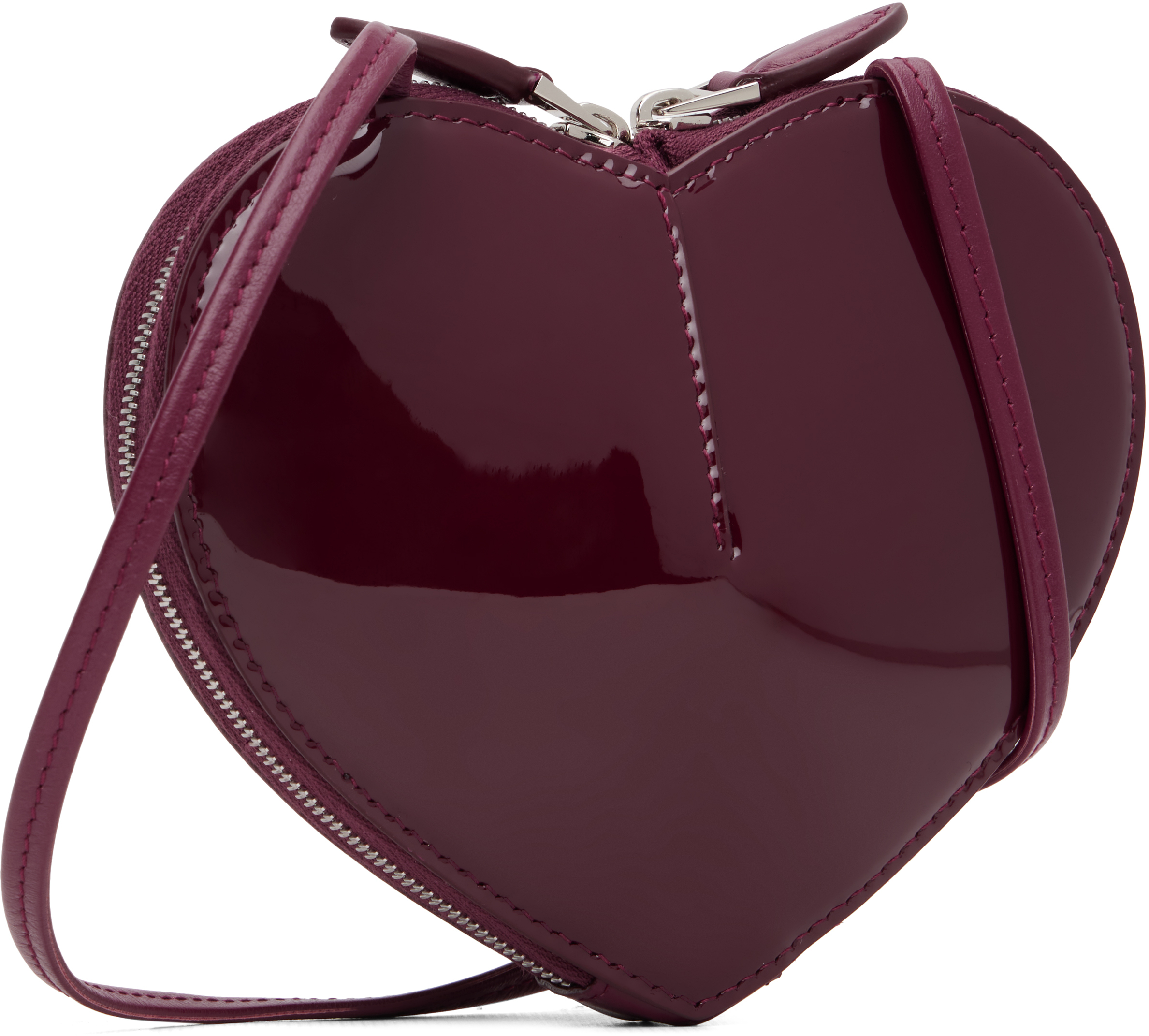 Burgundy 'Le Coeur' Small Bag