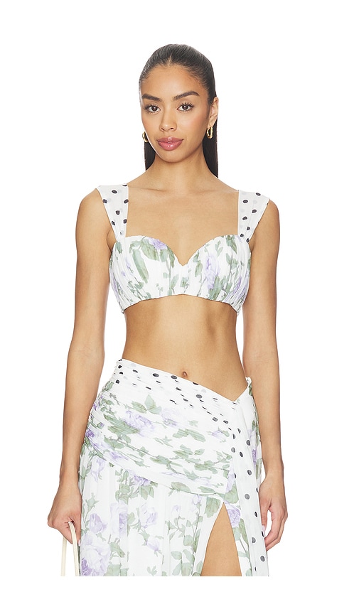 Sonya Moda India Top With Scarf in White. - M also in L, S