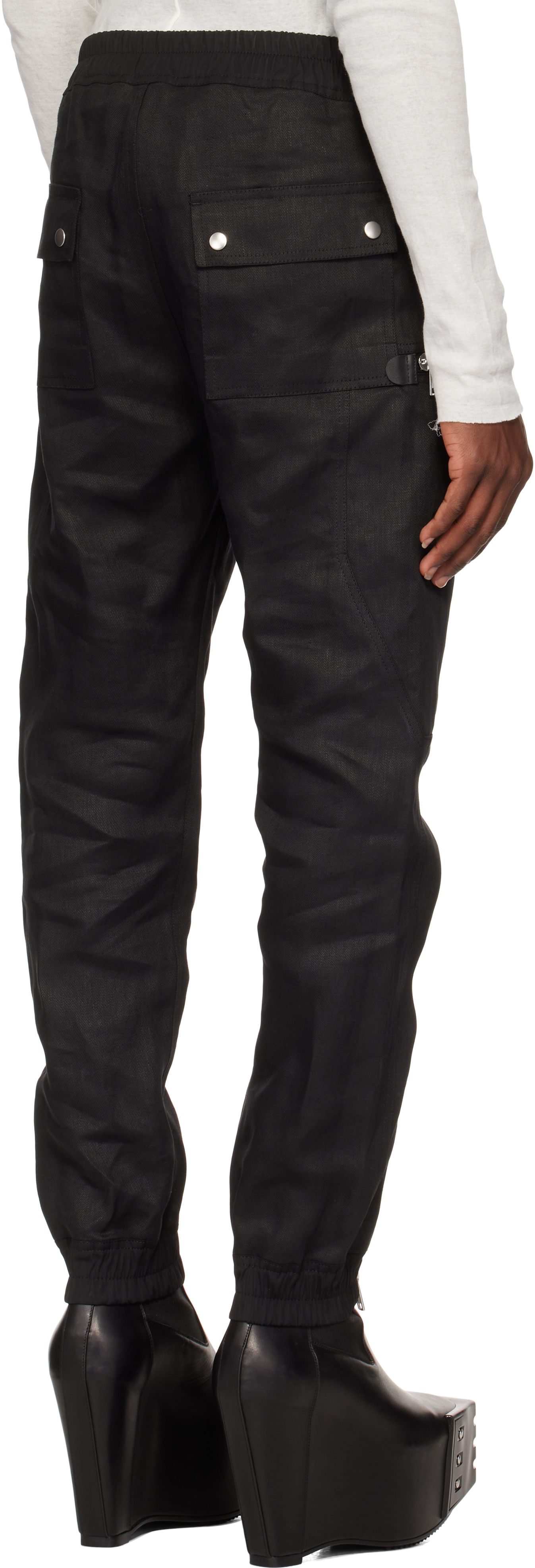 Rick Owens Black Hollywood Bauhaus Cargo Pants