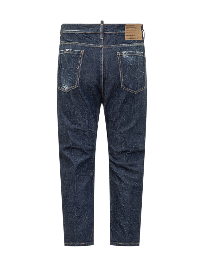 Blue Tapered Mid Rise Jeans