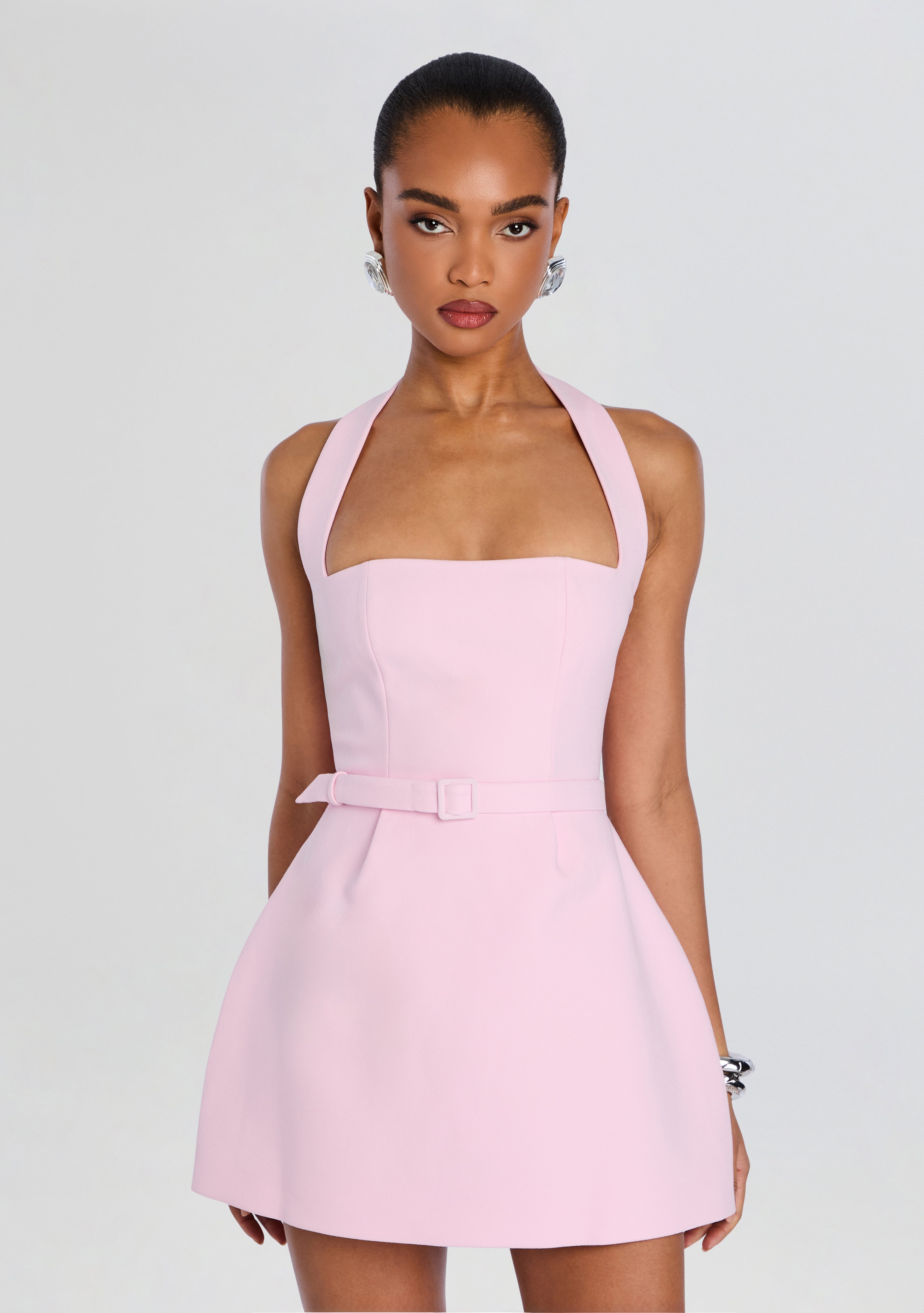 Halter Mini Bubble Dress