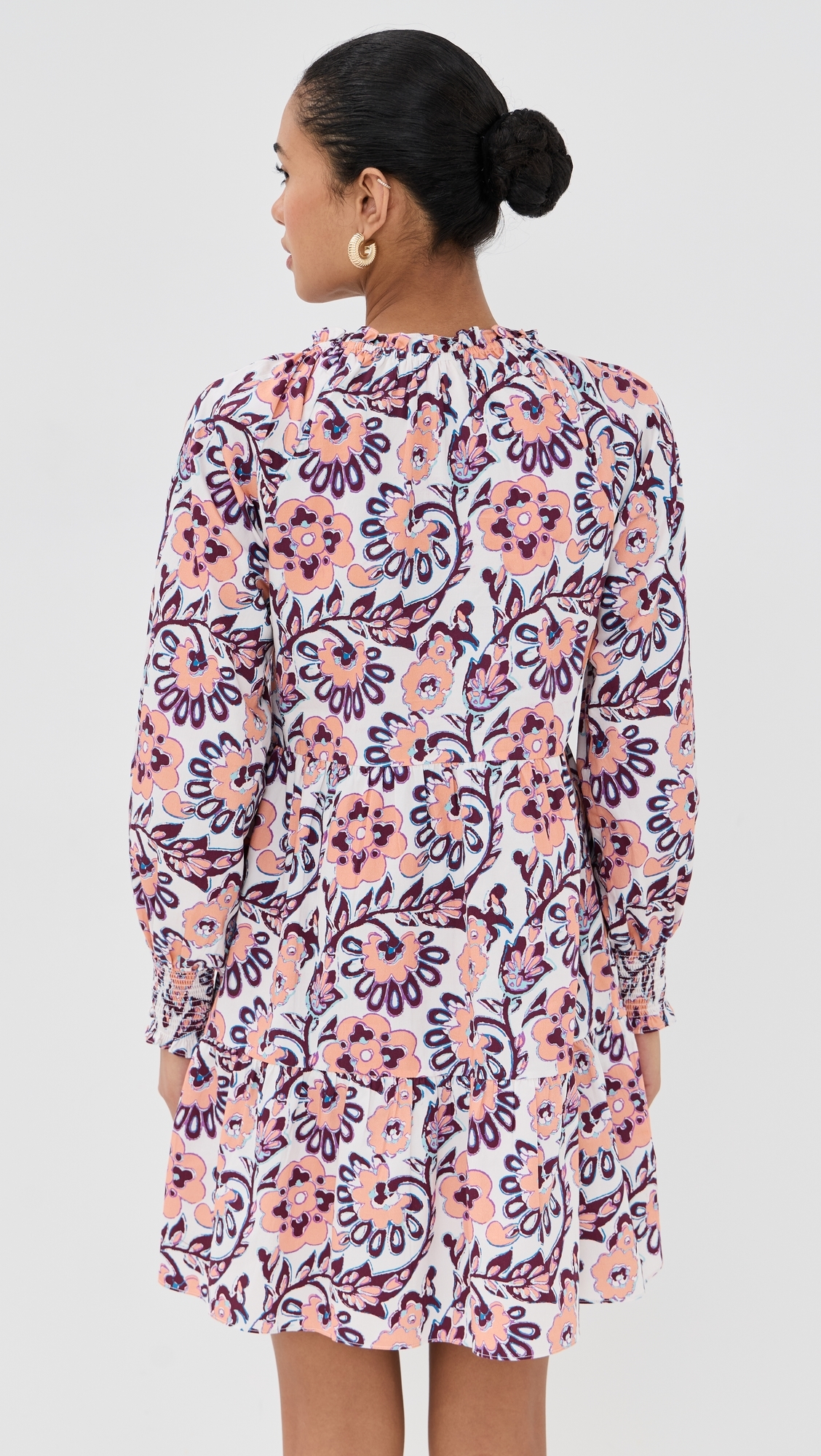 Bella Dress Ibiza Floral Biscotti Beige