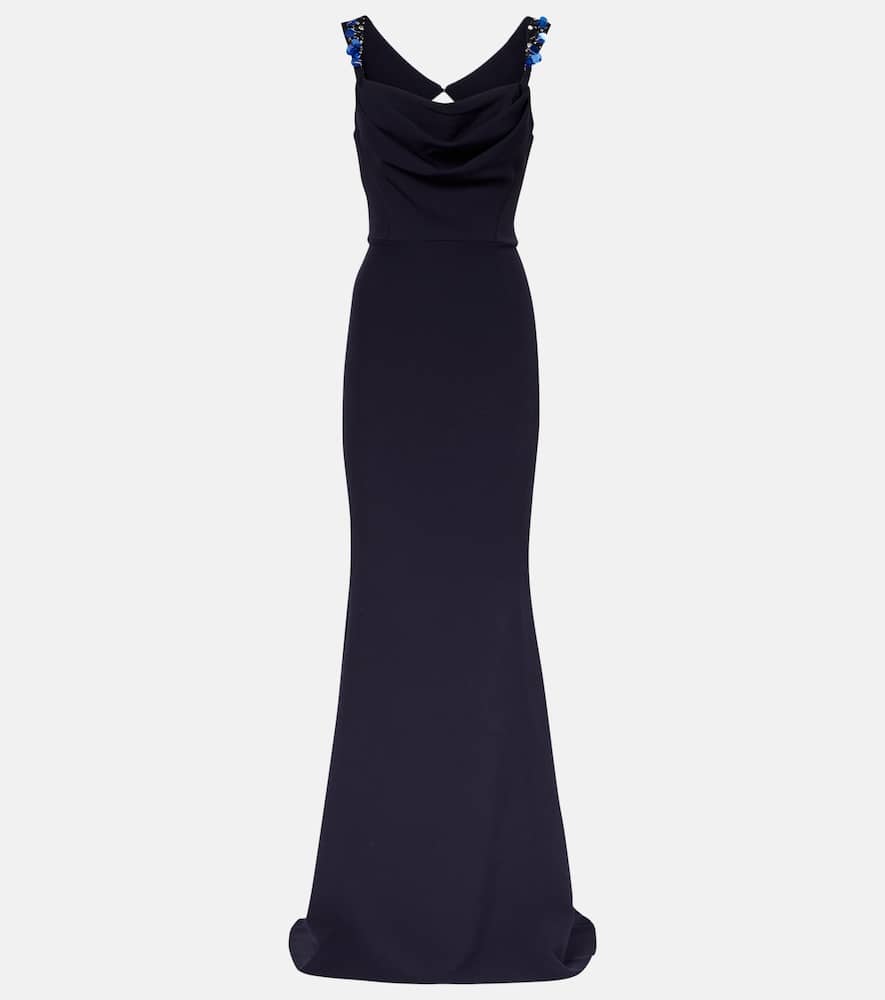 Melina embellished crêpe gown