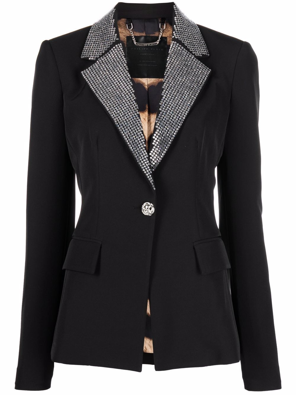 Cady crystal-embellished blazer - Black