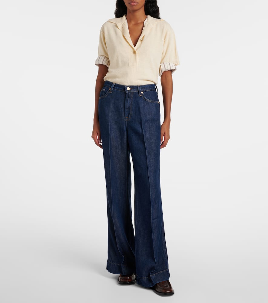 High-rise flared jeans