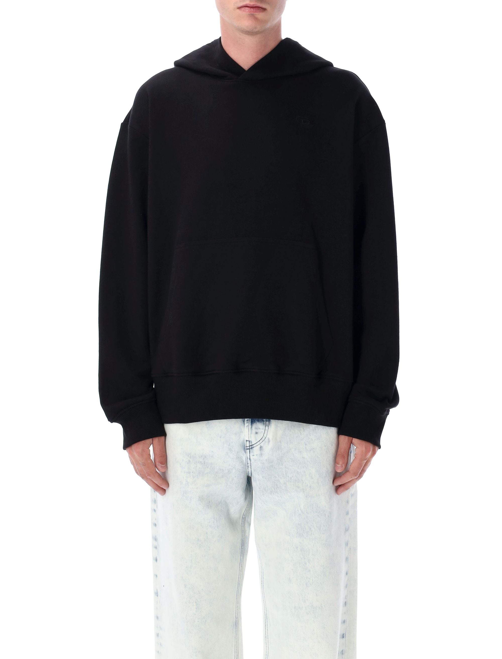 Men's Oversized Hoodie with Embroidered Details - Regular Fit
