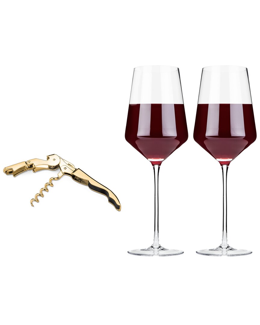 Wine Glass and Corkscrew Gift Box
