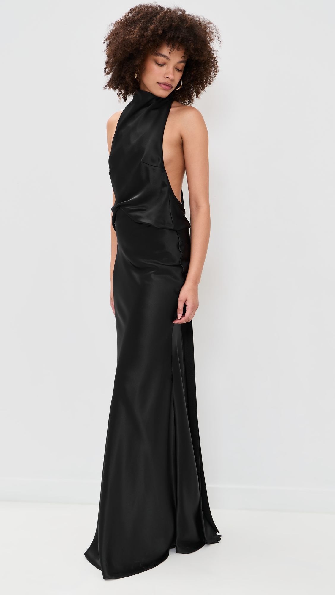 The Cameron Satin Dress Black
