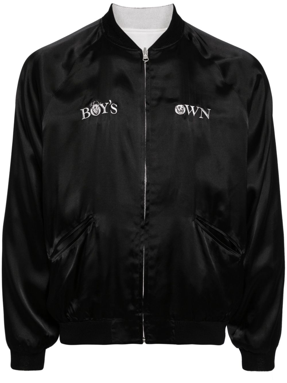 X Boy's Own embroidered bomber jacket - Black