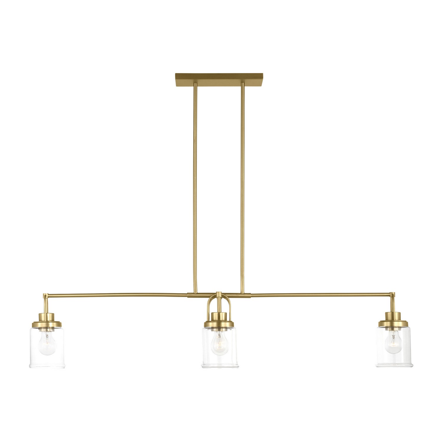 Satin Brass Chandelier from the Anders Collection