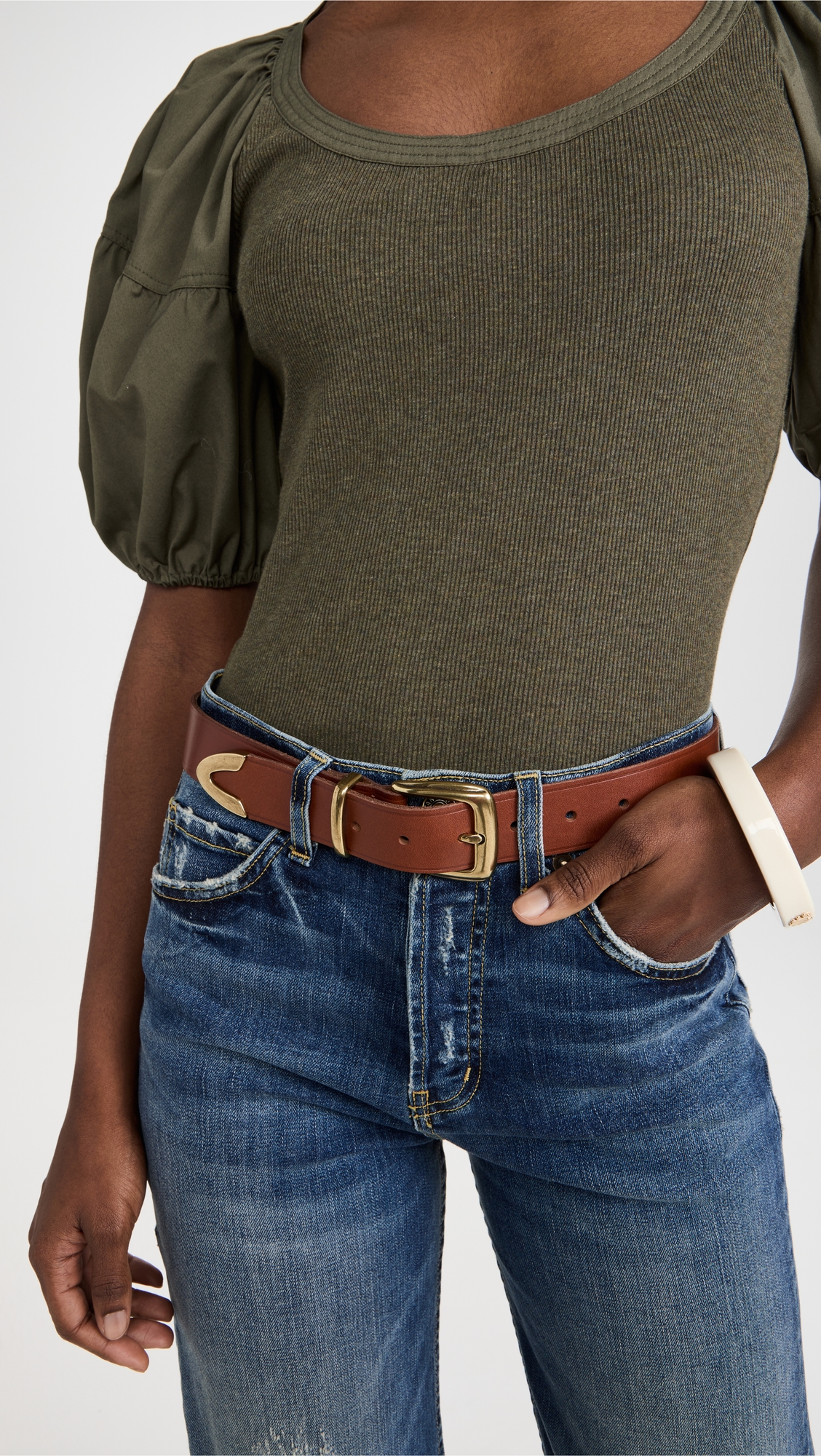 Leather Western Belt English Saddle
