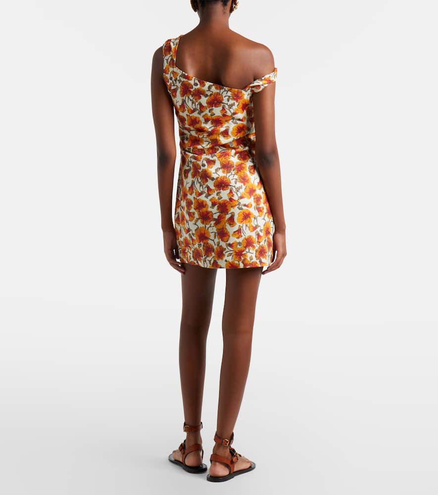 Jara floral linen minidress