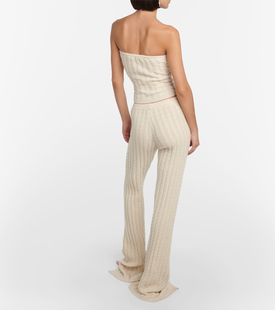 Cable-knit tube top