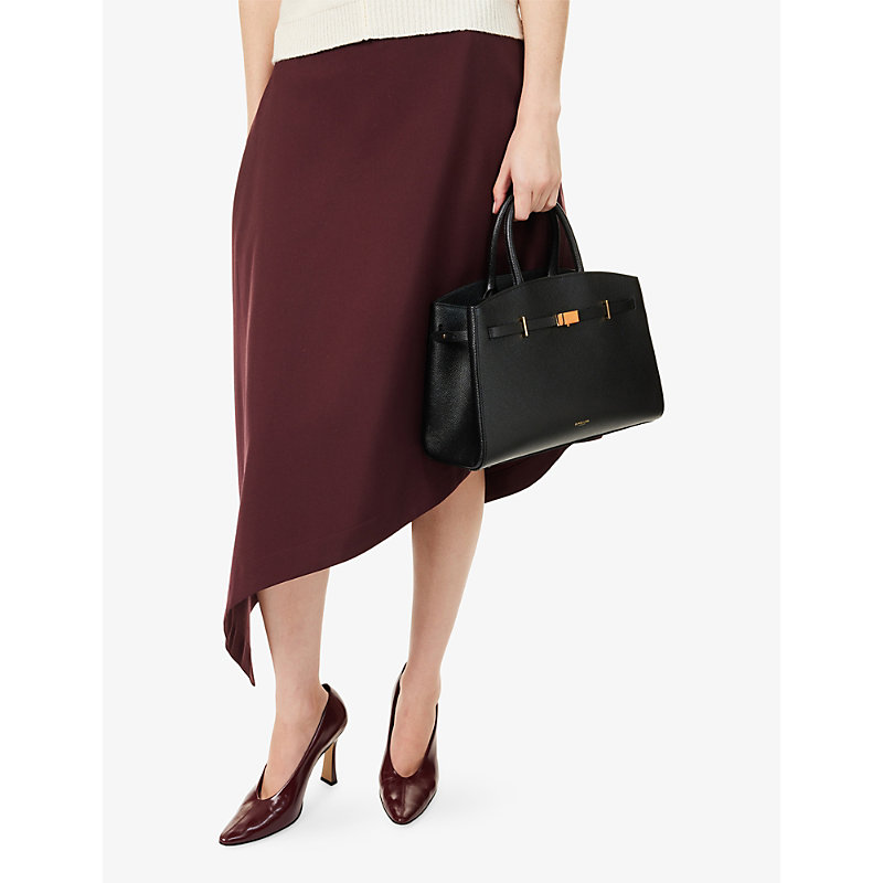Womens The Midi Hudson Leather Top-Handle Bag