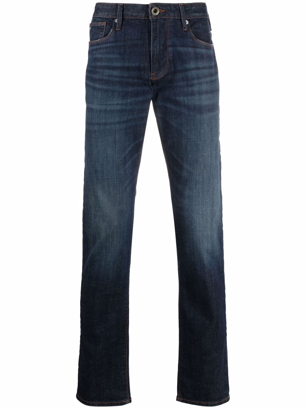 Mid-rise straight jeans - Blue