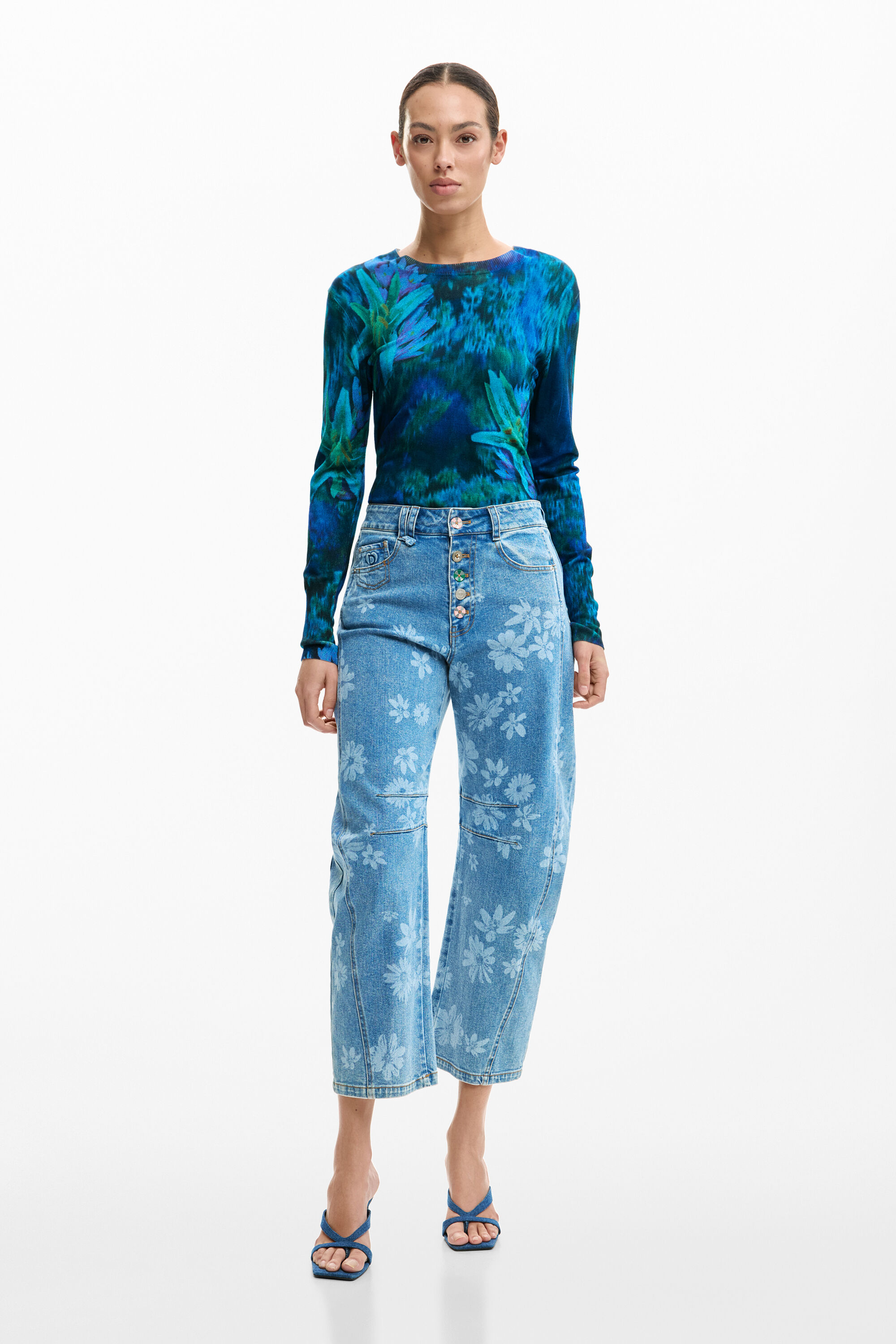 Floral jean