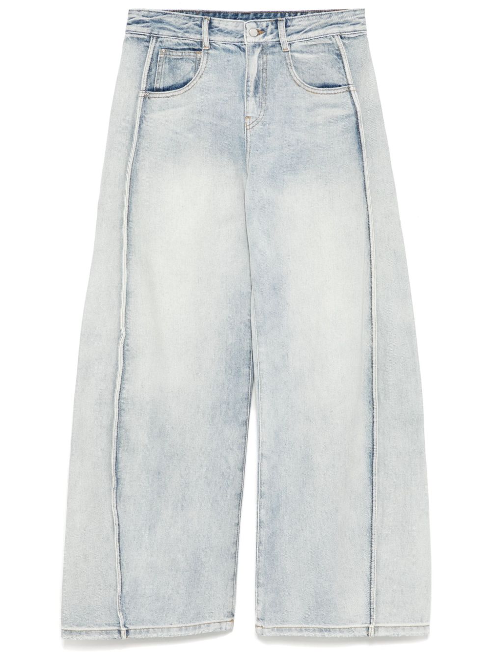 Extra long zip-up jeans - Blue