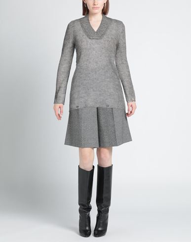 Aglini Woman Sweater Grey Size 6 Mohair wool, Polyamide, Wool, Textile fibers